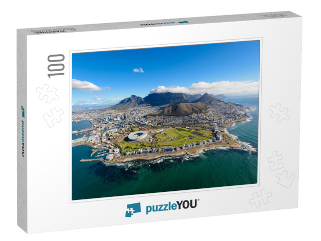 Aerial View of Cape Town, South Africa on a Sunny Afterno... Jigsaw Puzzle with 100 pieces